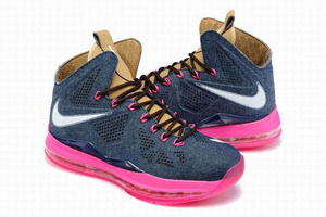 Nike Zoom LeBron X King James Cork QS Navy-Pink