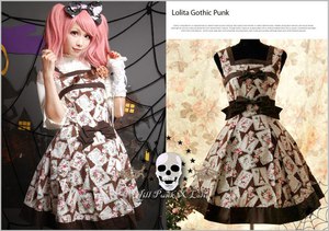 Eiffel Tower Pattern Thickening Cotton Lolita Dress