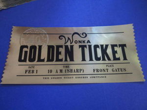 Willy Wonka golden ticket