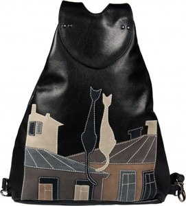 Женский дизайнерский рюкзак Коты на крыше