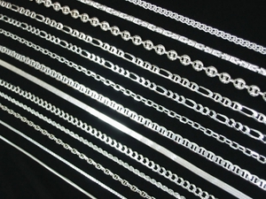 Серебряная цепочка, 40-45 см с застежкой
