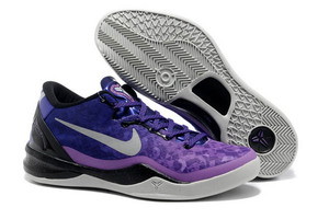 Nike Kobe 8 “Playoffs”Bryant Men Size Shoes With Court Purple/Purple Platinum/Black Blue Colors