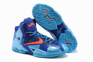 Team Orange/Blue LeBron 11 James Mens Basketball Shoes