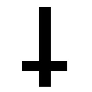 BLACK INVERTED CROSS