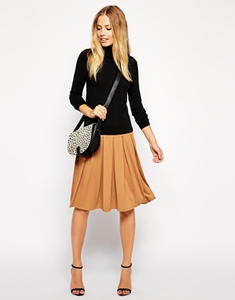 ASOS Midi Skirt With Box Pleats