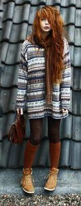 long nordic sweater