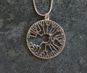 Phylogenetic Tree Circle Pendant