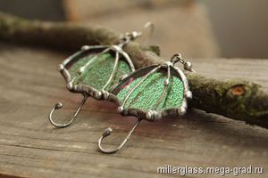 Серьги "Летний дождь" стекло