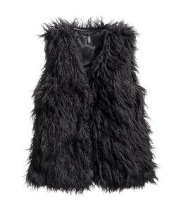 Fake fur waistcoat