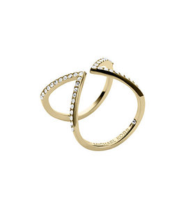 Pavé-Embellished Gold-Tone Ring