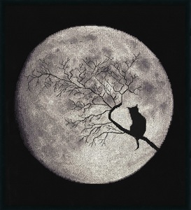 Кошка на луне