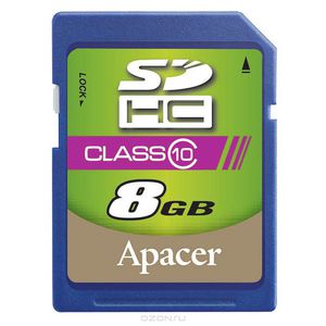 Карты памяти Apacer SDHC Class 10 8GB / 16GB