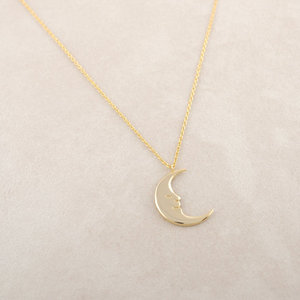 GoldCrescent Moon Necklace
