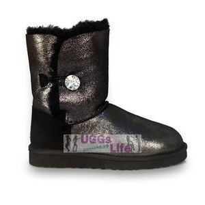 Угги Bailey Button Glitter Black