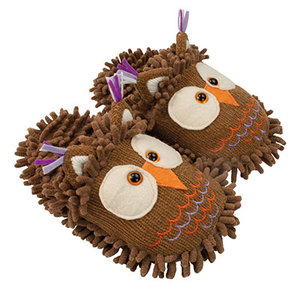 Aroma Home Owl Fuzzy Friends Slippers