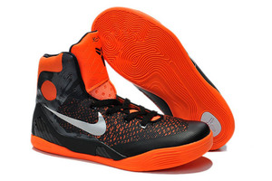 Kobe IX 9 Elite Black and Orange Girls Sports Shoes - Female Style