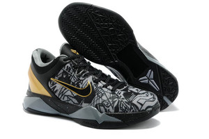 Nike Zoom Kobe Bryant 7 VII "Prelude" Cool Grey/Metallic Gold and Black Sneakers