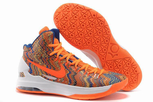 Nike KD V 5 "Christmas" Graphic - Orange/White & Court Purple Colorways Kevin Durant Womnes Sports Shoes
