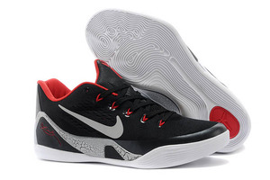 Cheap Sale Nike Air Kobe Bryant Wolf Grey Black Laser Crimson Kobe 9 EM Trainers - Low