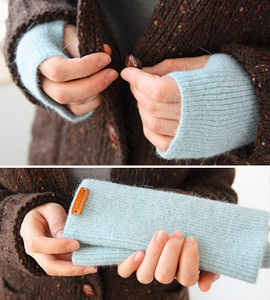 Митенки 'Hand Warmer Angora', светло-голубые