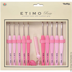 Набор крючков с мягкой ручкой PINK ETIMO