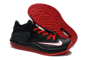 Low-top Nike LeBron Air Max Zoom 11 XI in Color White Black with Red Basketball Trainers for Men