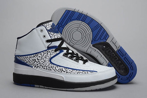 Online Cheap Sale Jordan 2 Retro Dark Concord Basketball Sneakers with Blue/Black and White Color