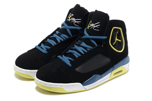 Male Size Nike Air Jordan Flight Luminary with Colorways Night Stadium/Electric Yellow - Blue