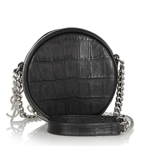 SAINT LAURENT Bubble small croc-effect leather shoulder bag