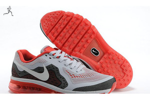 Nike Men Air Max 2014 Trainers Grey Black Red