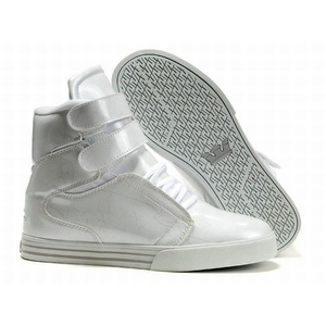 Women All White Supra Tk Society High Tops Shoes