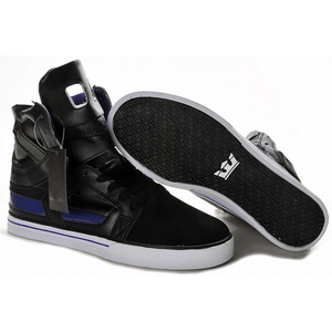 Men Skate Shoe Supra Skytop II Black and Purple