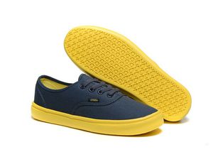 vans authentic dark blue/yellow