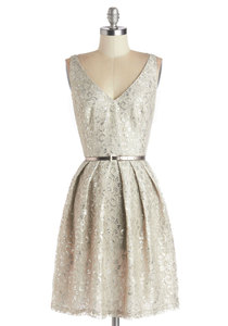 Silver Belle of the Ball Dress