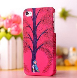 Сказочный чехол на iPhone 4/4s red tree