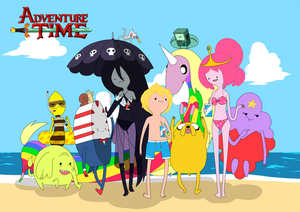 Пляжное полотенце Adventure Time