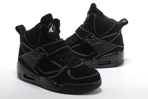 Whole Black Nike Womens Style Jordans Flight 45 High (Gs) Basketball Shoes for Sale