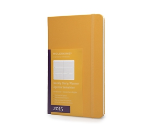 Еженедельник Moleskine Classic (гориз.2015), Pocket (9x14 см), желтый