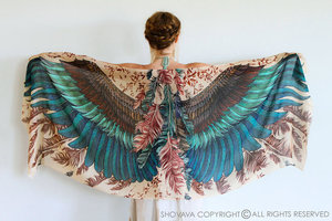 Exotic colors Wings scarf
