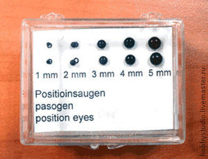 Позиционные глаза для мишек-тедди (1-5мм).