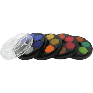 Краски 24 цвета акварельные "Koh-I-Noor" (d=22.5 мм) без кисточки в круглом пластиковом пенале.