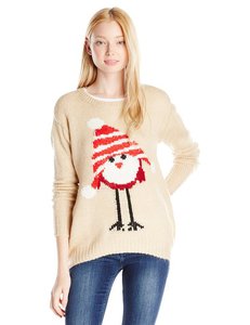 Jolt Juniors Bird with Hat Printed Sweater