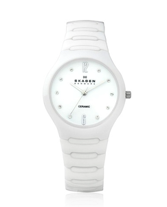 Skagen 817SSXC Classic White Ceramic Watch