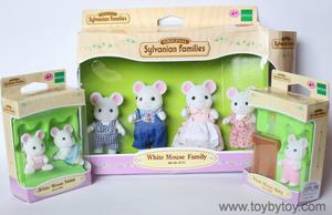 Sylvanian Families, белые мышки - семья и малыши