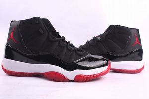 Jordan XI Retro Shoes In Black & White & Red Colorways Men Style