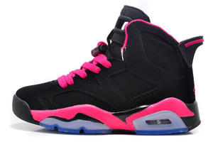 Female Style Nike Air Michael Retro 6 VI Fusion Pink/Black Sports Trainers