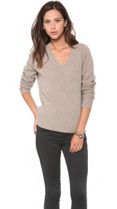 cashmere sweater color: champignon or grey, XS