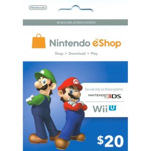 Карточки Nintendo eShop региона USA