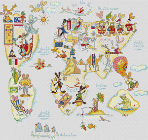 схема Н. Млодецкой "Карта кроликов"