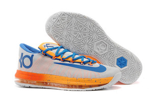 Nike Kevin Durant VI 6 Elite White Blue and Orange "Home" Colorway Mens Sports Trainers